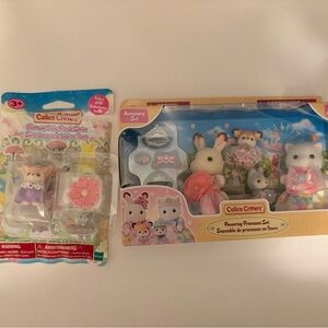 Calico Critters Pink & White Flowering Princesses Playset